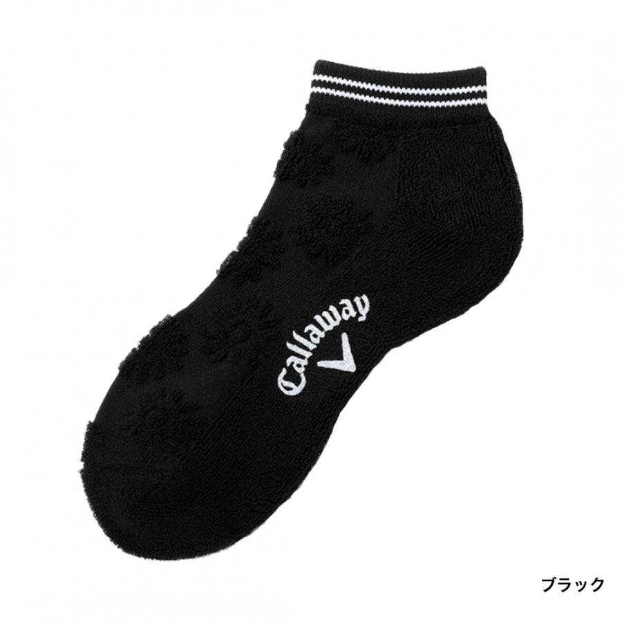 ファッションデザイナー キャロウェイ レディース ゴルフウェア ソックス 春 夏 表パイル素材のアンクルソックス 花柄 抗菌防臭性 Callaway Babylonrooftop Com Au