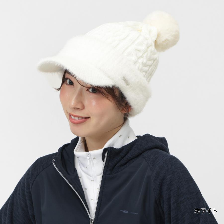 TIGORA（ティゴラ） レディース ゴルフウェア ニット帽子 秋 冬 ツバ