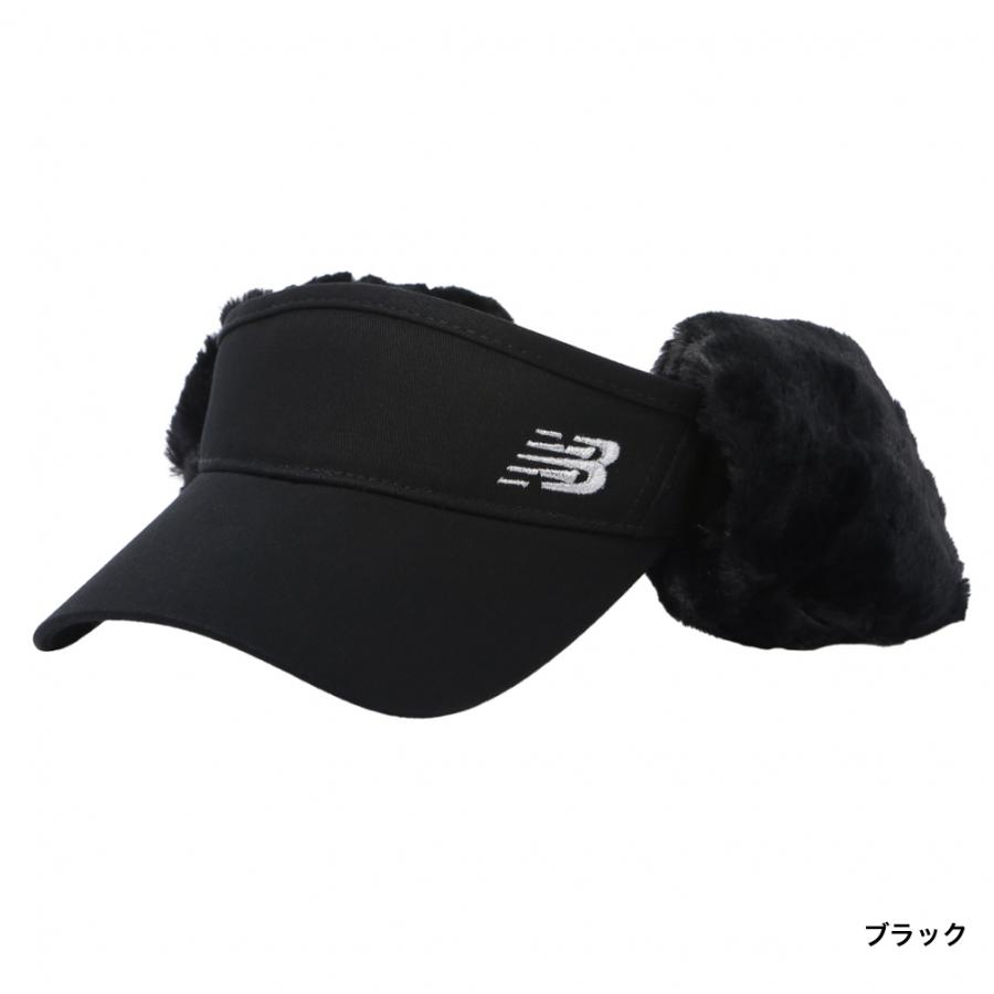 ニューバランス レディース ゴルフウェア サンバイザー 秋 冬 起毛ツイル イヤーマフバイザー 0122287506 イヤーマフ脱着仕様 New Balance|alpen-group|02