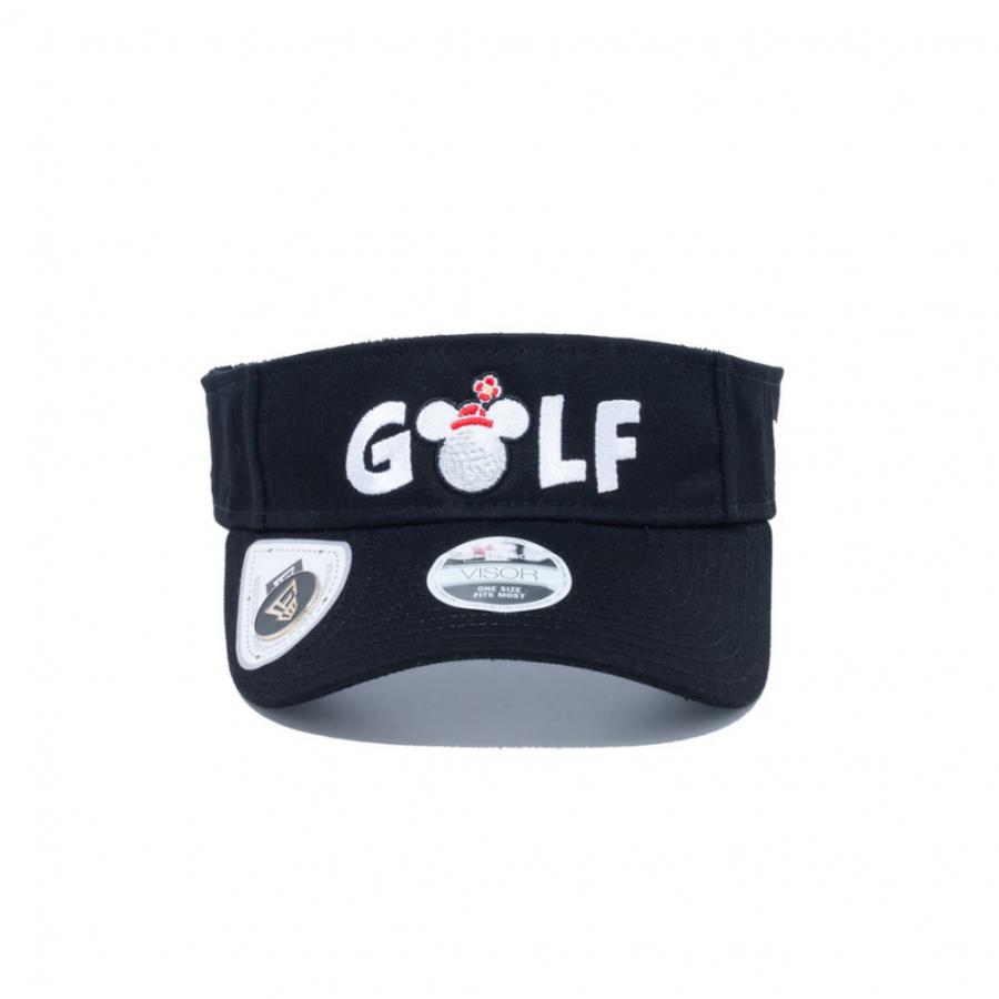 ニューエラ レディース ゴルフウェア サンバイザー 秋 冬 Vsr Op Disney Golf Era ブラック ディズニーをフィーチャー 当店限定販売 Multi New Whi