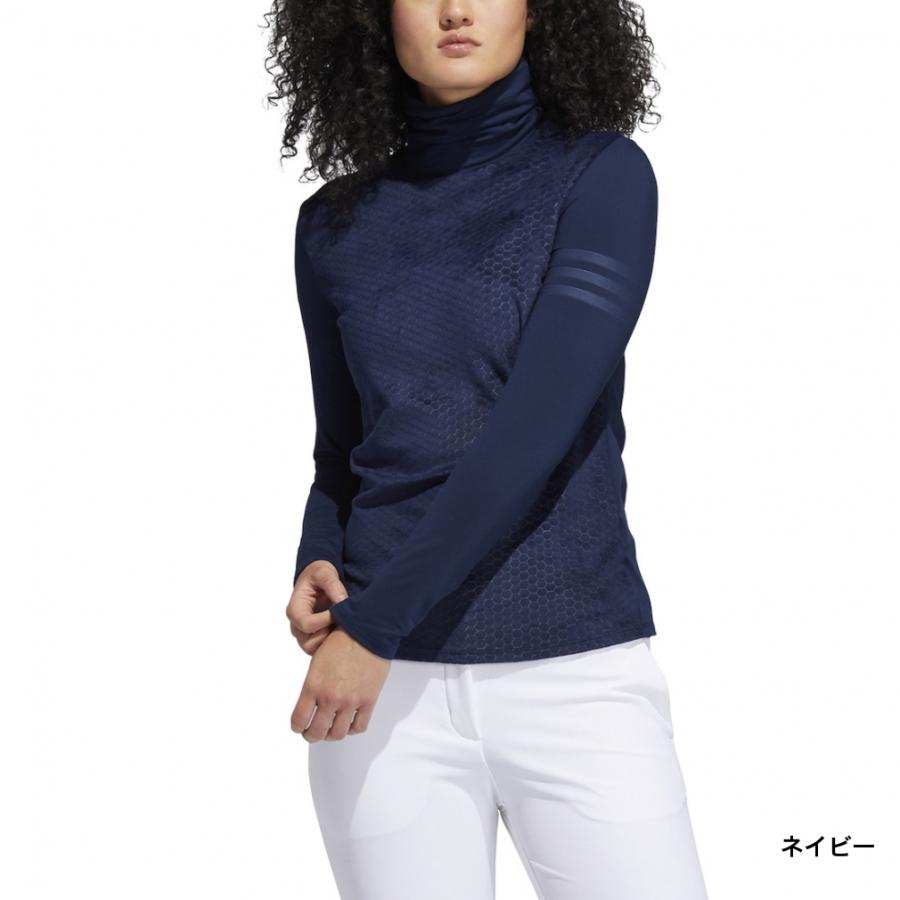 アディダス レディース ゴルフウェア 秋 冬 シャツ ファブリックミックス 長袖タートルネックシャツ 起毛したヘキサゴンパターン素材採用 Ins02 Adidas アルペン Paypayモール店 通販 Paypayモール