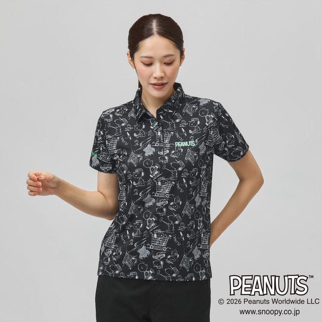 新品 ゴルフウェア スヌーピー　PEANUTS レディース ポロシャツ PEANUTS ピーナッツ スヌーピー レディース ゴルフウェア 半袖シャツ