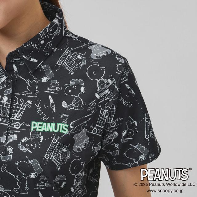 PEANUTS ピーナッツ スヌーピー レディース ゴルフウェア 半袖シャツ