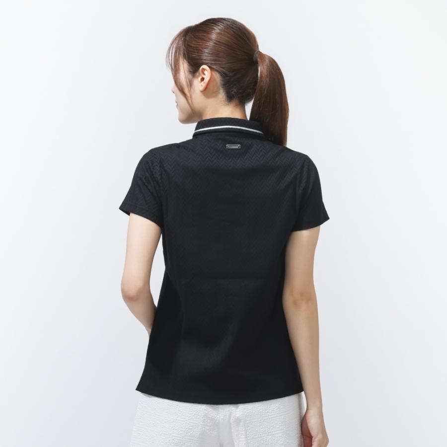 美品 st andrew セントアンドリュース フリル ポロシャツ 黒 ゴルフM 美品 st andrew セントアンドリュース フリル ポロシャツ 黒 ゴルフM