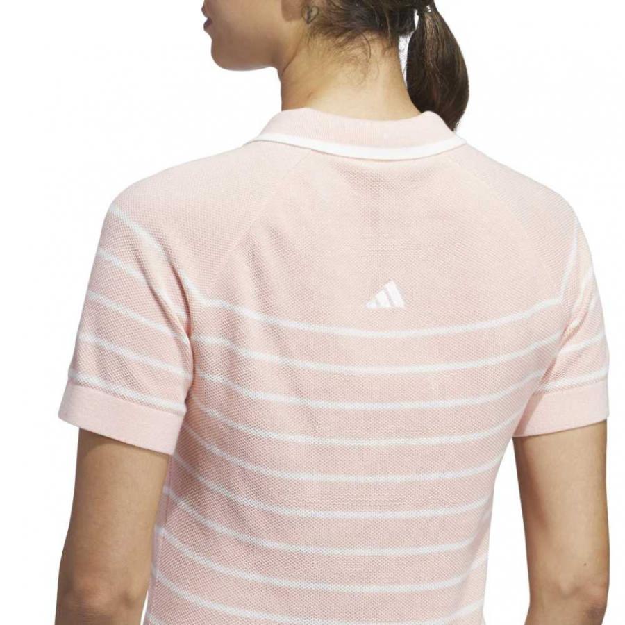 アディダス レディース ゴルフウェア 半袖シャツ 春 夏 ボーダー ニットポロシャツ TU249 adidasの画像