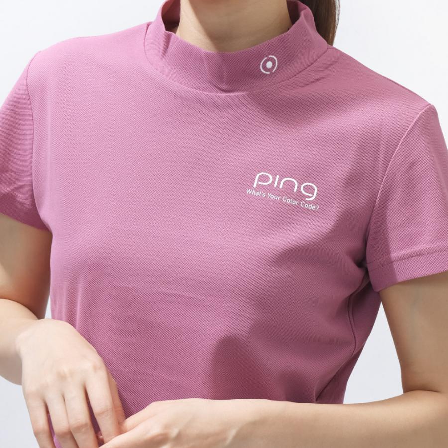 PING（ピン） レディース ゴルフウェア 半袖シャツ 春 夏 PEカノコ半袖