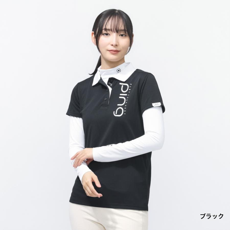 ピン レディース ゴルフウェア セットシャツ 春 夏 レイヤードツインセット 6226160300 PINGの画像