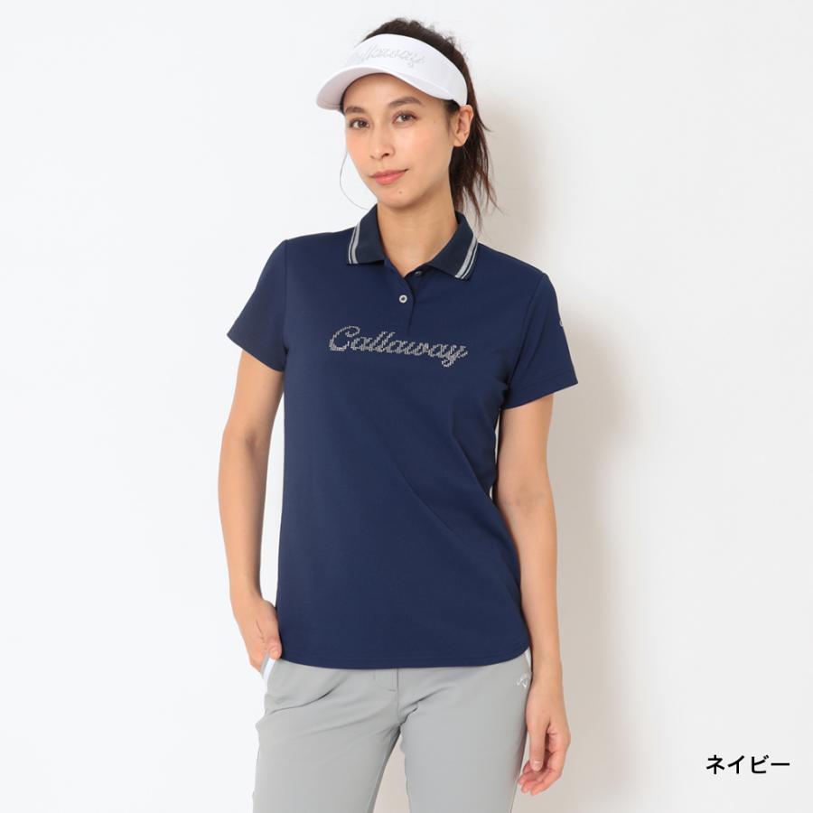CALLAWAY ネイビー ポロシャツ Callaway（キャロウェイ） レディース ゴルフウェア 半袖シャツ 春 夏