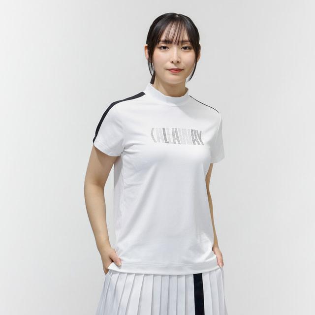 キャロウェイ レディース ゴルフウェア 半袖シャツ 春 夏 半袖モックネックシャツラインストーン付 C26134209 Callawayの画像