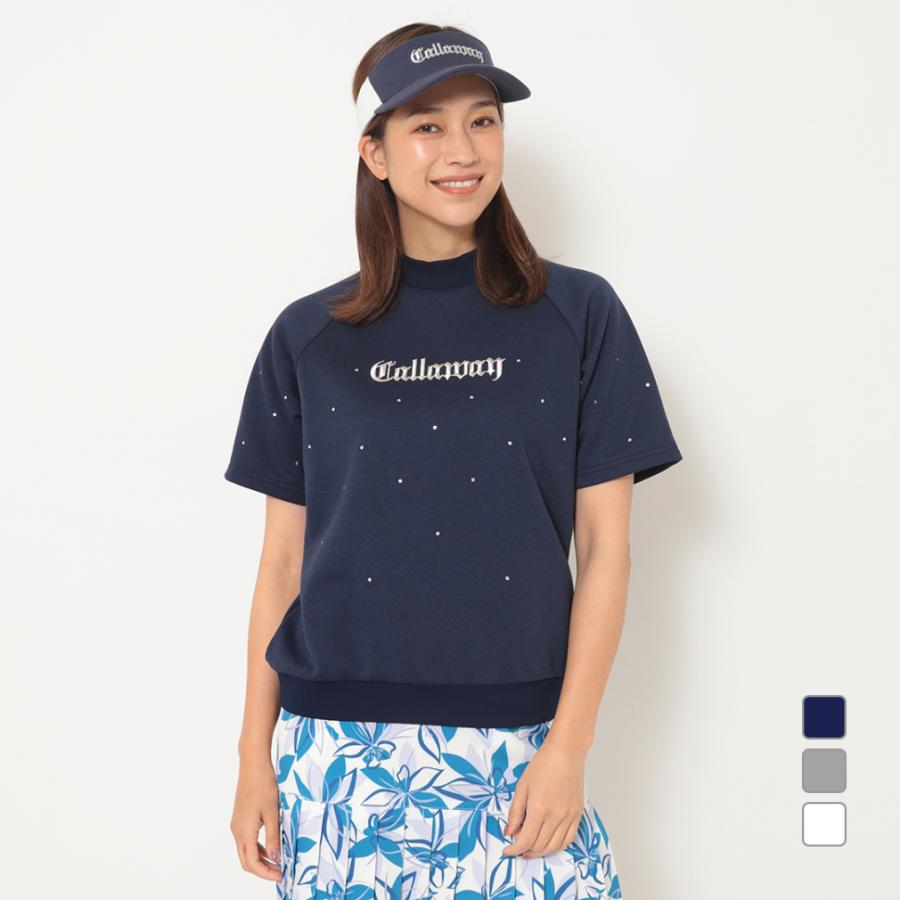 [30％OFF] ゴルフウェア　キャロウェイ レディース 半袖 クルーネック スウェット C25217200 [2025年秋冬モデル] Callaway（キャロウェイ） レディース ゴルフウェア 半袖シャツ 秋 冬