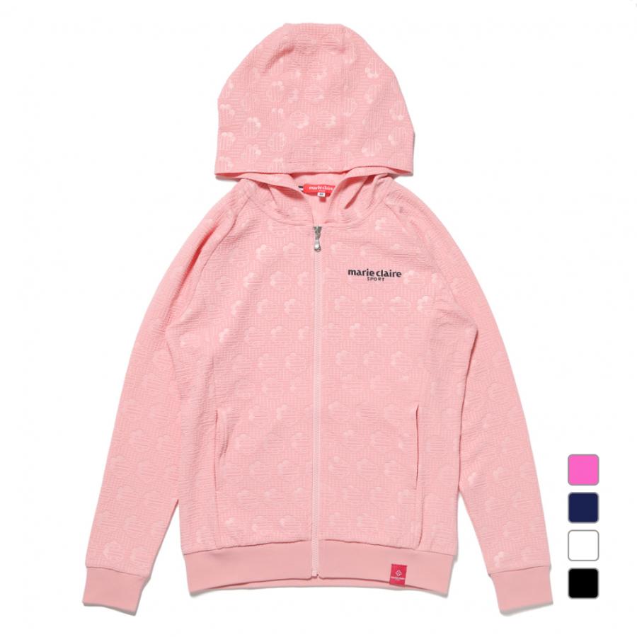 910円 買物 マリ クレール レディース 春 夏 ゴルフウェア ジャケット 7116 エンボス素材 羽織ラウンドジャケット Marie Claire