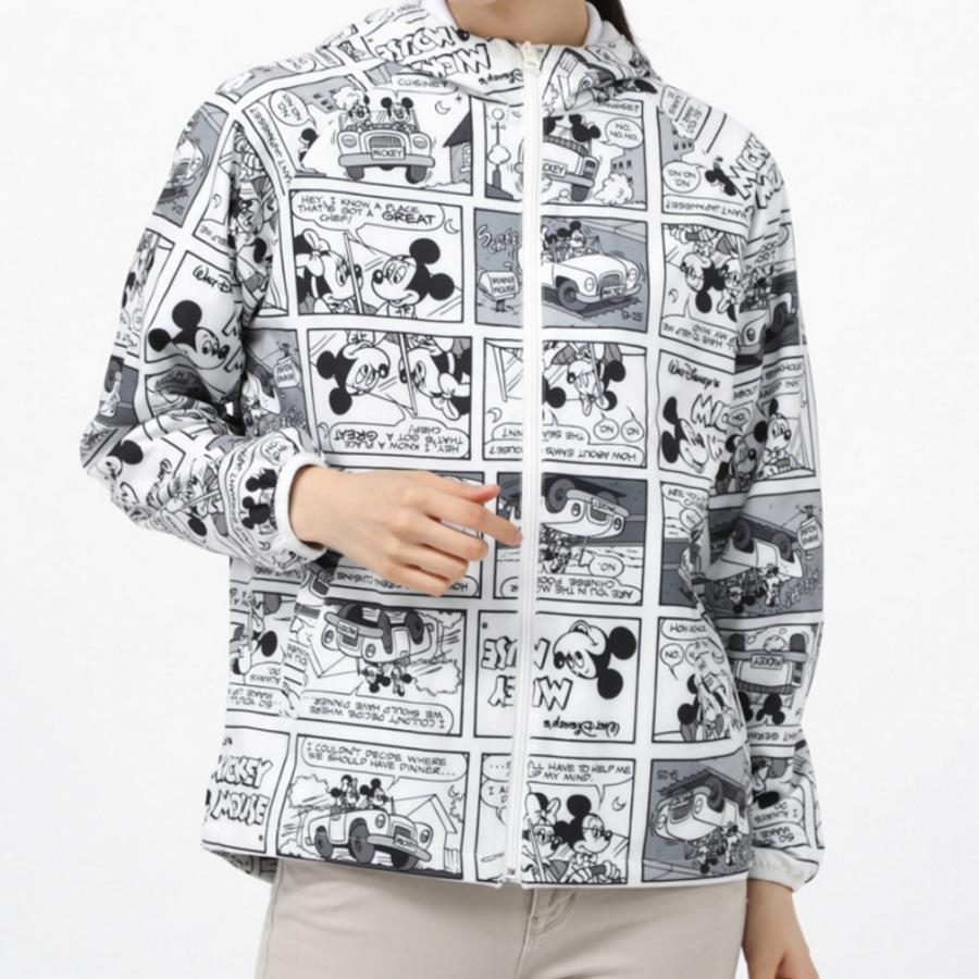 日本人気超絶の ディズニー レディース ゴルフウェア 秋 冬 長袖ウインドブレーカー アイヒート プリントジップパーカー Dn 1w2601f H 発熱保温 Iheat ホワイト Disney Cisama Sc Gov Br