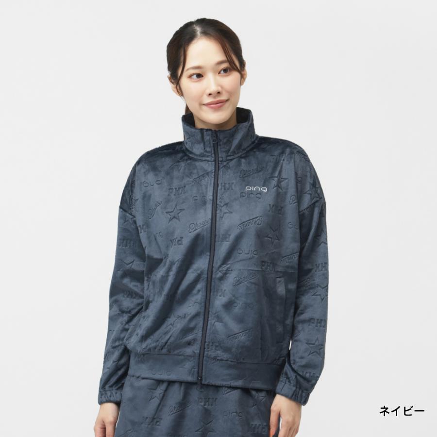 【新品正規品】残り1点❣PING ジャケット　ピン レディースゴルフウェア PING（ピン） レディース ゴルフウェア アウターウェア 秋 冬 ベロア