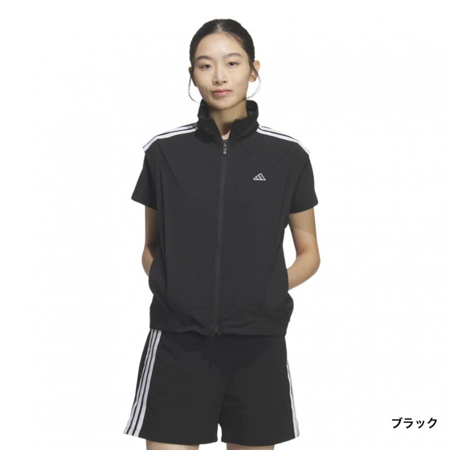 【美品】adidas（アディダス） ゴルフウェア ベスト＆パンツ セット／L adidas（アディダス） レディース ゴルフウェア ベストセットウインド