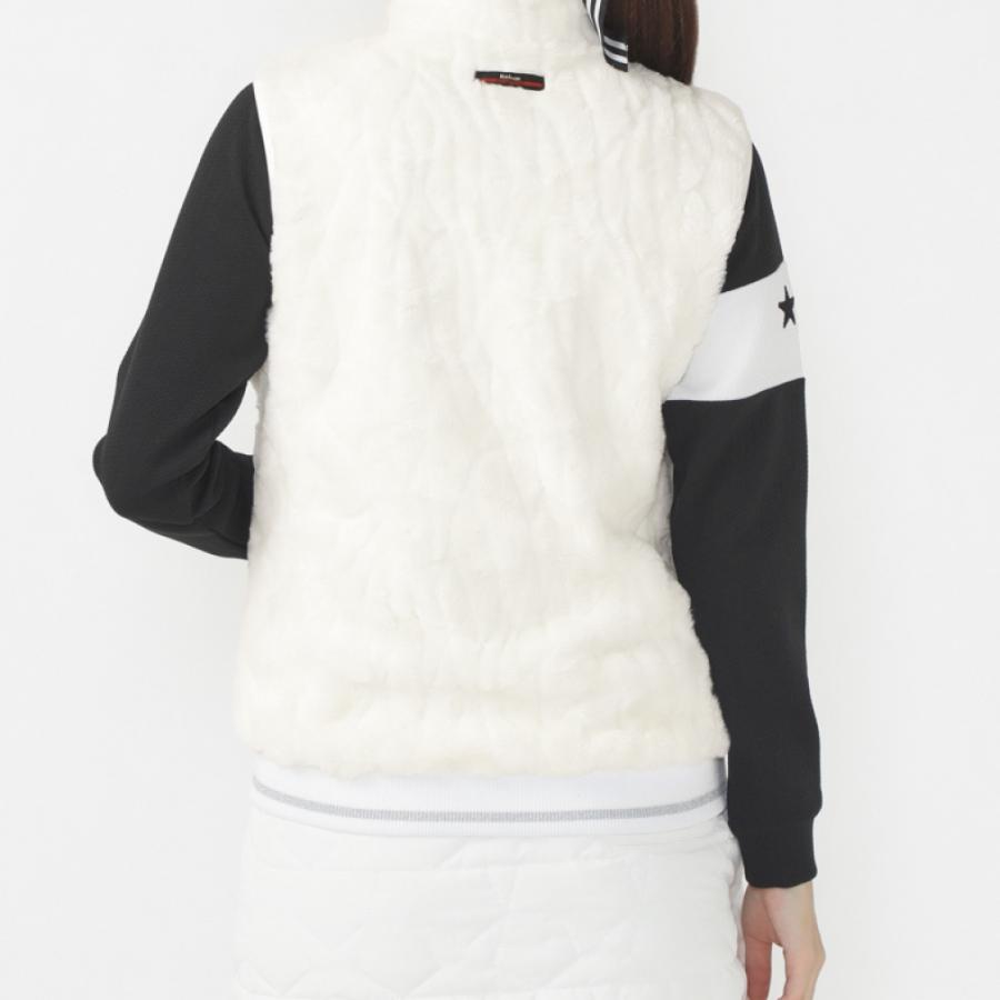 kolwinのフード付きボアベスト【美品】L Kolwin（コルウィン） レディース ゴルフウェア ウインドベスト 秋 冬