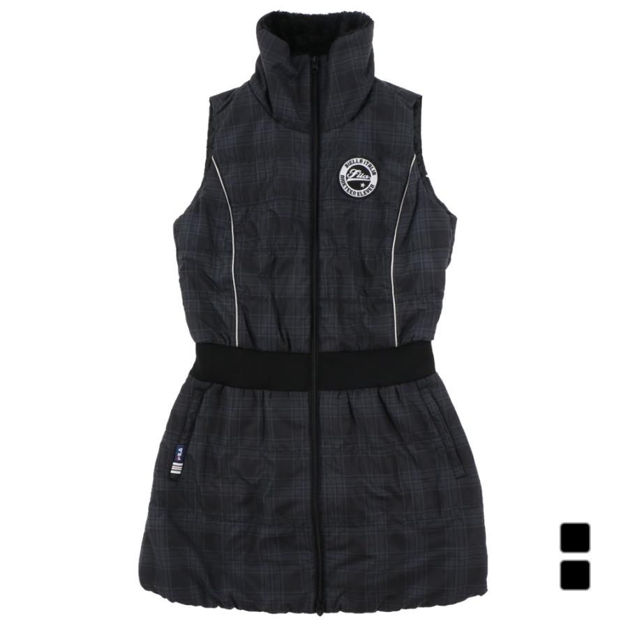 フィラ レディース ゴルフウェア 秋 冬 ベストワンピース 中綿ワンピース 衿ボア 中綿 防寒ワンピース Fila アルペン Paypayモール店 通販 Paypayモール