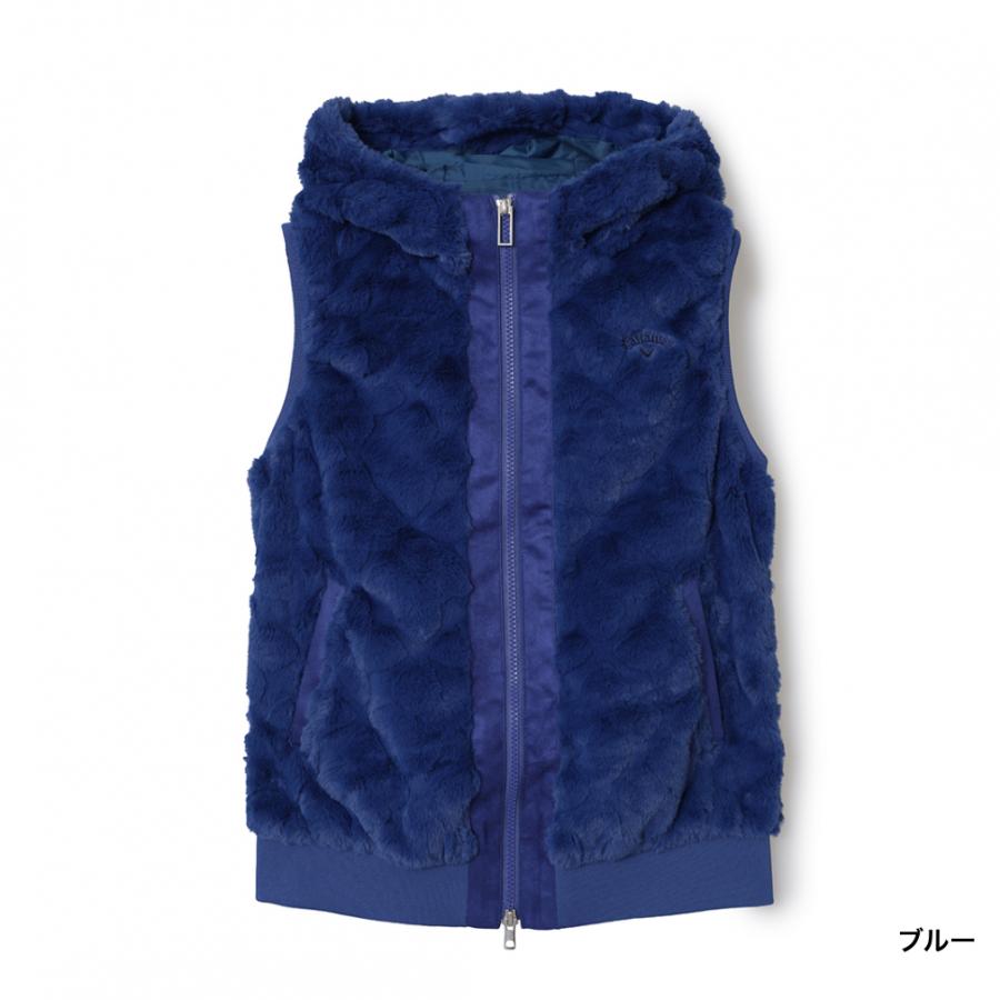 キャロウェイ レディース ゴルフウェア 秋 冬 ウインドベスト 21W8CW Vests01 Flower JQ Fur 2411216801 フラワージャガードのファーベスト Callaway|alpen-group|02