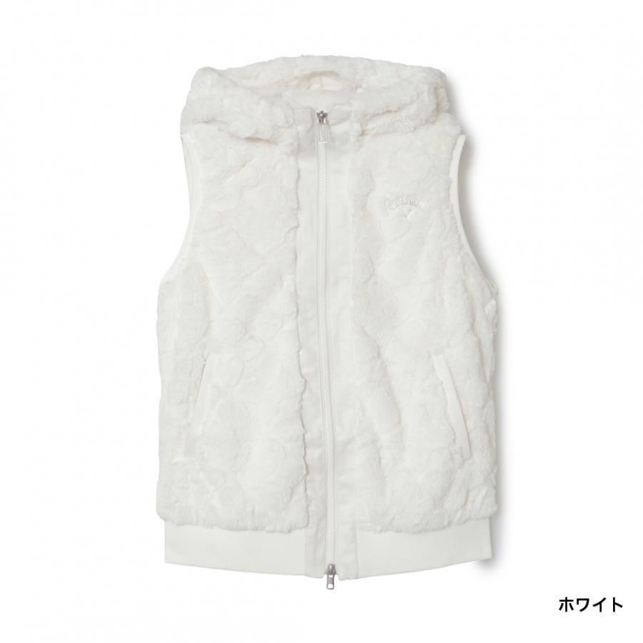 キャロウェイ レディース ゴルフウェア 秋 冬 ウインドベスト 21W8CW Vests01 Flower JQ Fur 2411216801 フラワージャガードのファーベスト Callaway|alpen-group|03