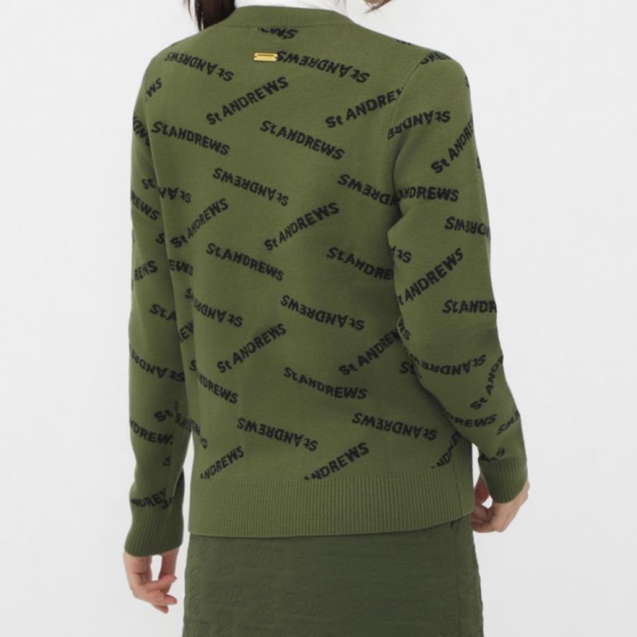 新品 Students Golf ジャガードセーター ゴルフ カーキ L New Balance Golf セール ゴルフウェア ゴルフセーター ロゴ