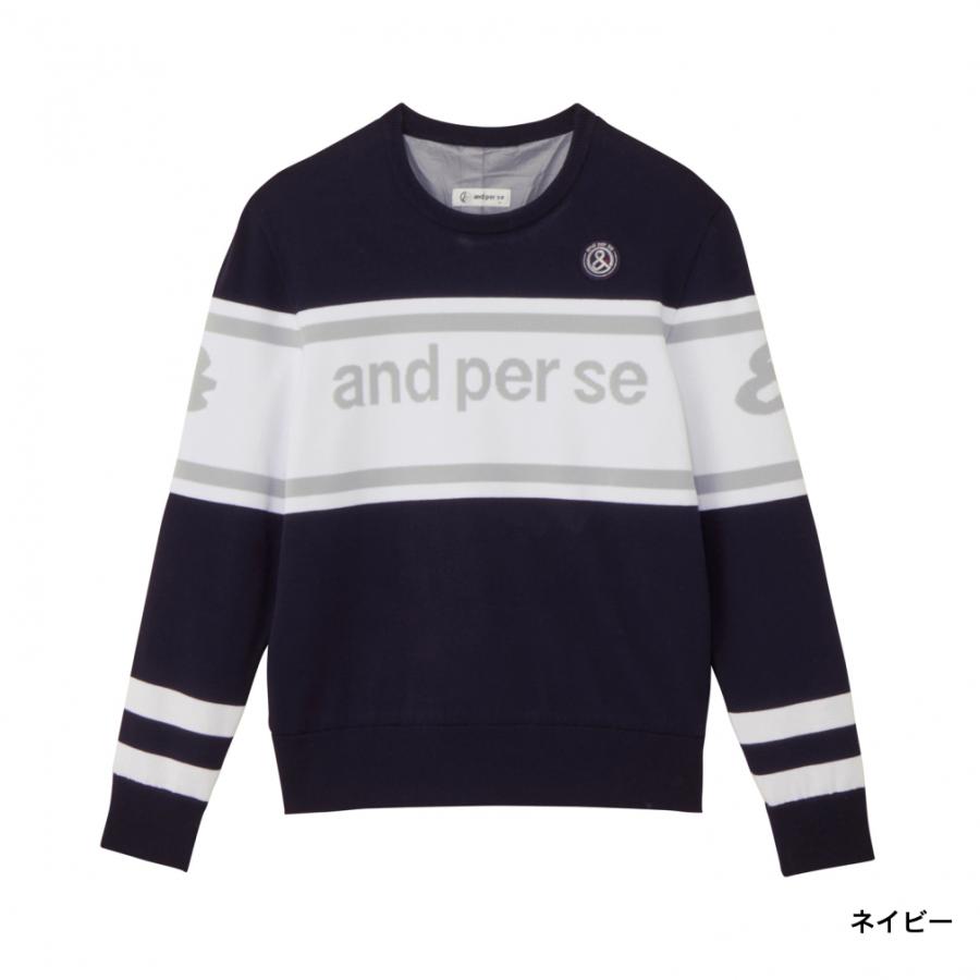 and per se（アンパスィ） レディース ゴルフウェア 長袖セーター 秋