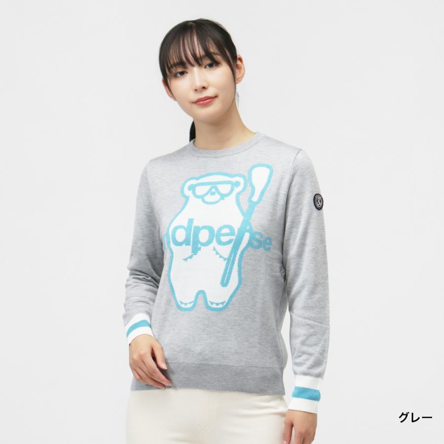 and per se（アンパスィ） レディース ゴルフウェア 長袖セーター 秋