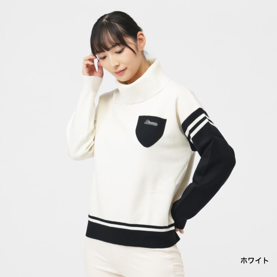 【新品・値下】サウスケープ　ゴルフ　バイカラーシャツ●ひんやり　長袖ニット PING（ピン） レディース ゴルフウェア 長袖セーター 秋 冬 オフ