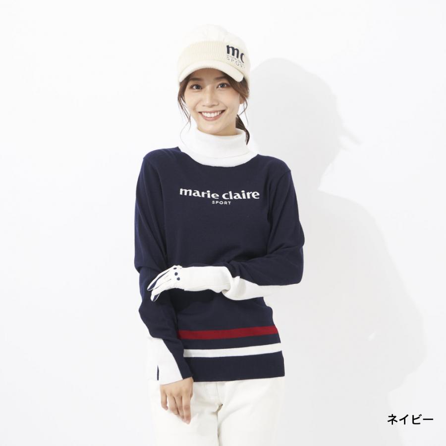 マリ クレール レディース ゴルフウェア 長袖セーター 秋 冬 タートルネックセーター 732701 marie claire|alpen-group|02
