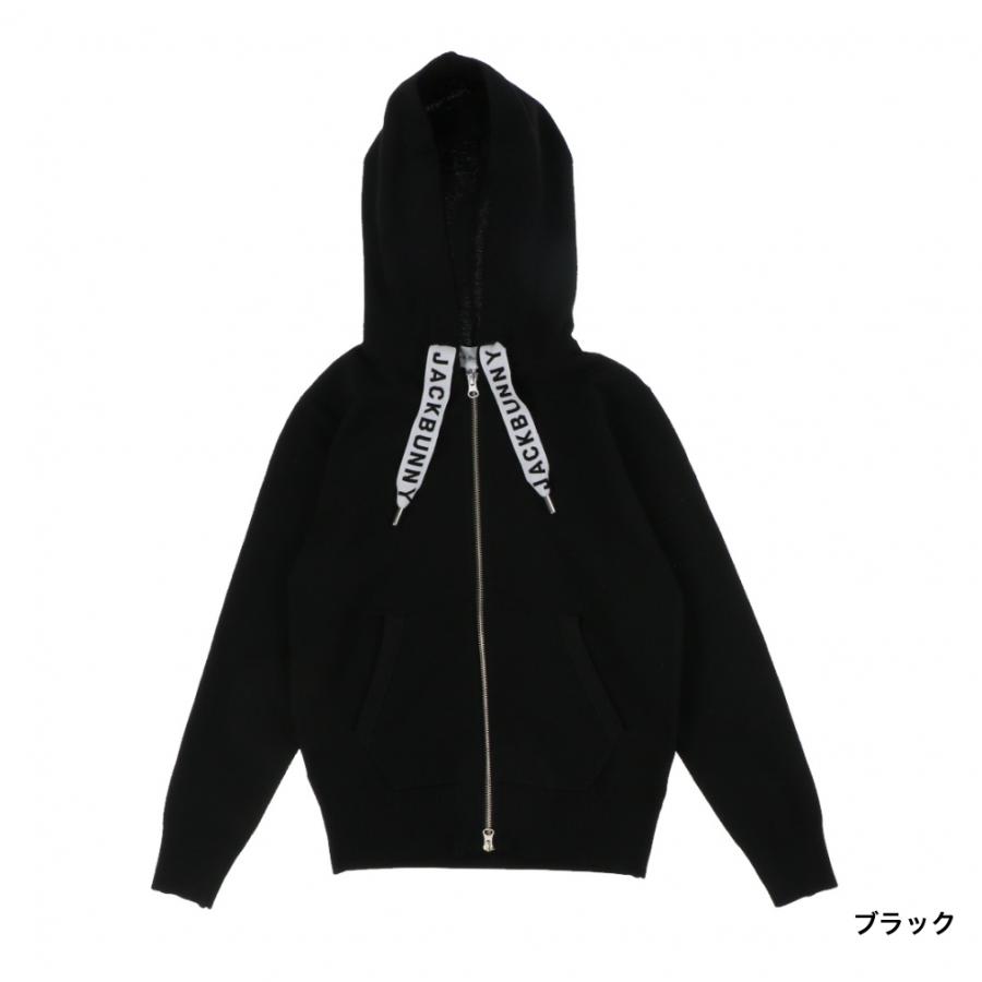 ジャックバニーbyパーリーゲイツ　ハーフジップ　ゴルフセーター　黒　レディース Jack Bunny!!（ジャックバニー） ジャック バニー レディース ゴルフ