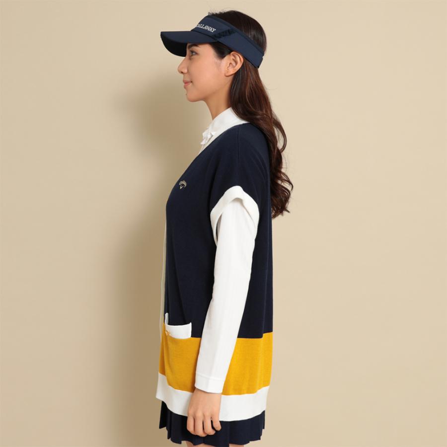 新品　callaway キャロウェイ　ゴルフウェア　レディース　ロゴニットベスト Callaway キャロウェイ レディース ゴルフウェア ベスト 秋 冬 V