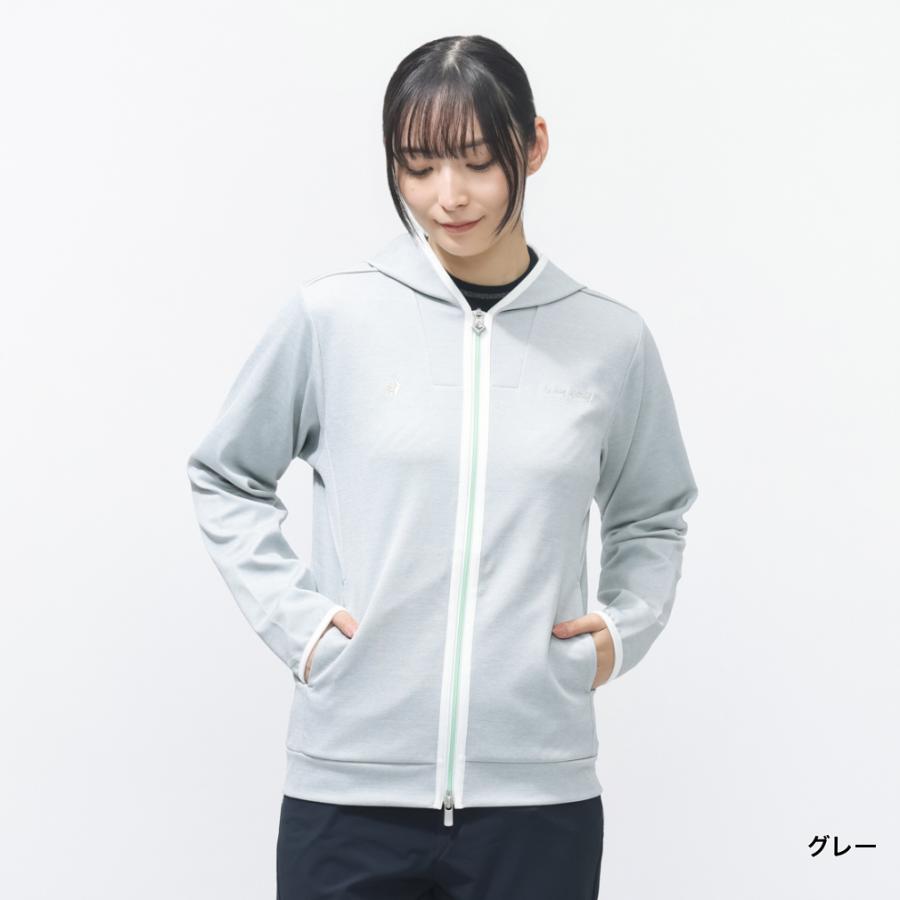 ルコックスポルティフ ゴルフ レディース ゴルフウェア 長袖トレーナー 春 夏 フルジップフーディースウェット LG6SSW50L le coq sportif GOLFの画像
