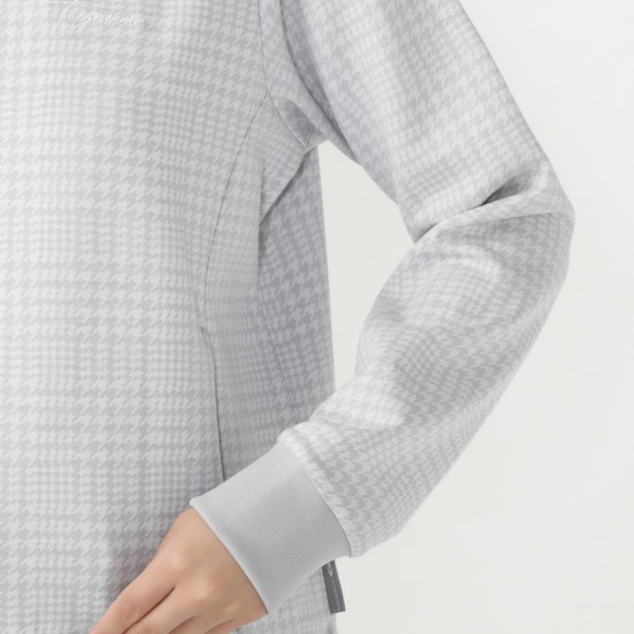 PEARLY GATES 千鳥柄モックネック ストレッチゴルフ長袖シャツ4
