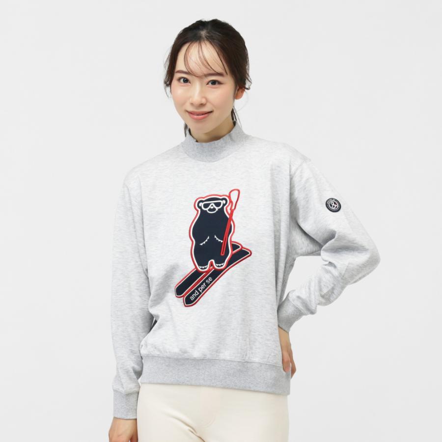 and per se（アンパスィ） レディース ゴルフウェア 長袖トレーナー 秋