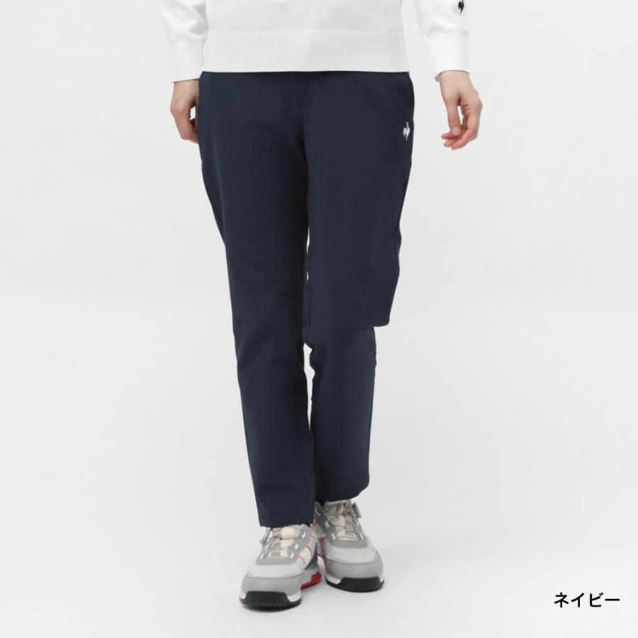 le coq sportif TAPERED ゴルフパンツ ネイビー ゴルフパンツ le coq GOLF 速乾 UPF50+ ロゴ刺繍 ストレッチフォーサー