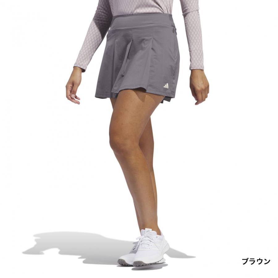 adidas ゴルフ 春カラー クルーネックニット　プリーツスカート S 上下 adidas（アディダス） レディース ゴルフウェア スカート 春 夏 ULT365
