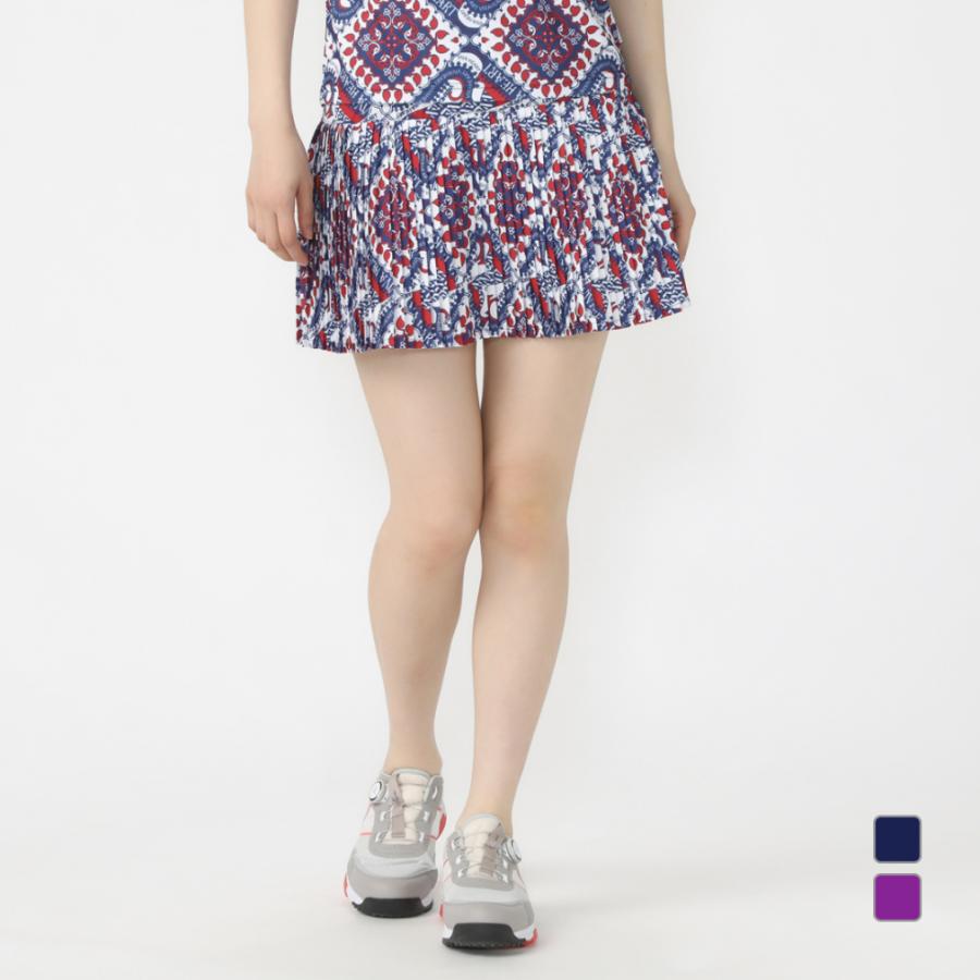 セットアップ ノースリーブモックネック＆プリーツスカート