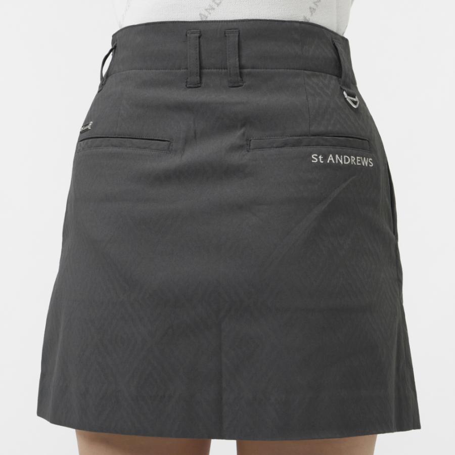 セントアンドリュース ボタニカルジャガードスカート ゴルフ スカート グレー花柄 セントアンドリュース ボタニカルジャガードスカート ゴルフ スカート