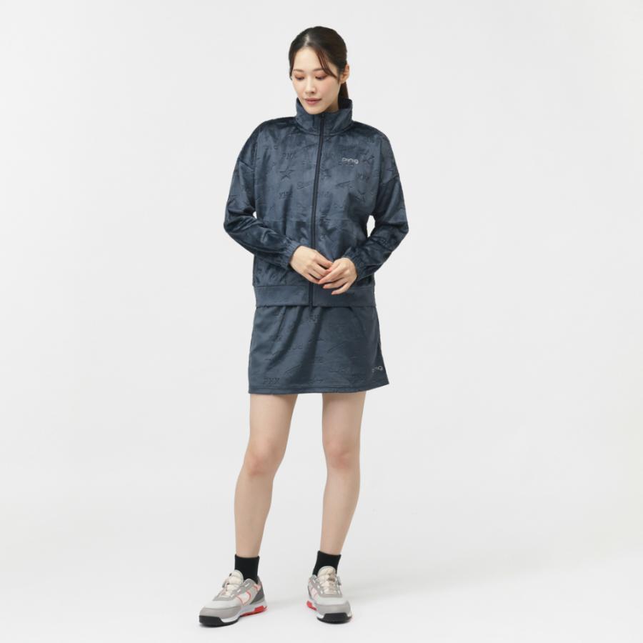 ピン PING ベロアフーディーブルゾン スカート　2点　秋冬 セットアップ ピン PING ベロアフーディーブルゾン スカート 2点 秋冬