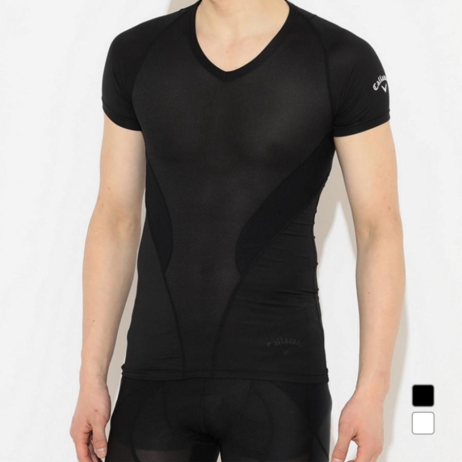 新品★LL★キャロウェイ★メンズ★コンプレッション★インナー★ゴルフ★黒★半袖 Callaway キャロウェイ ゴルフウェア 半袖コンプレッション