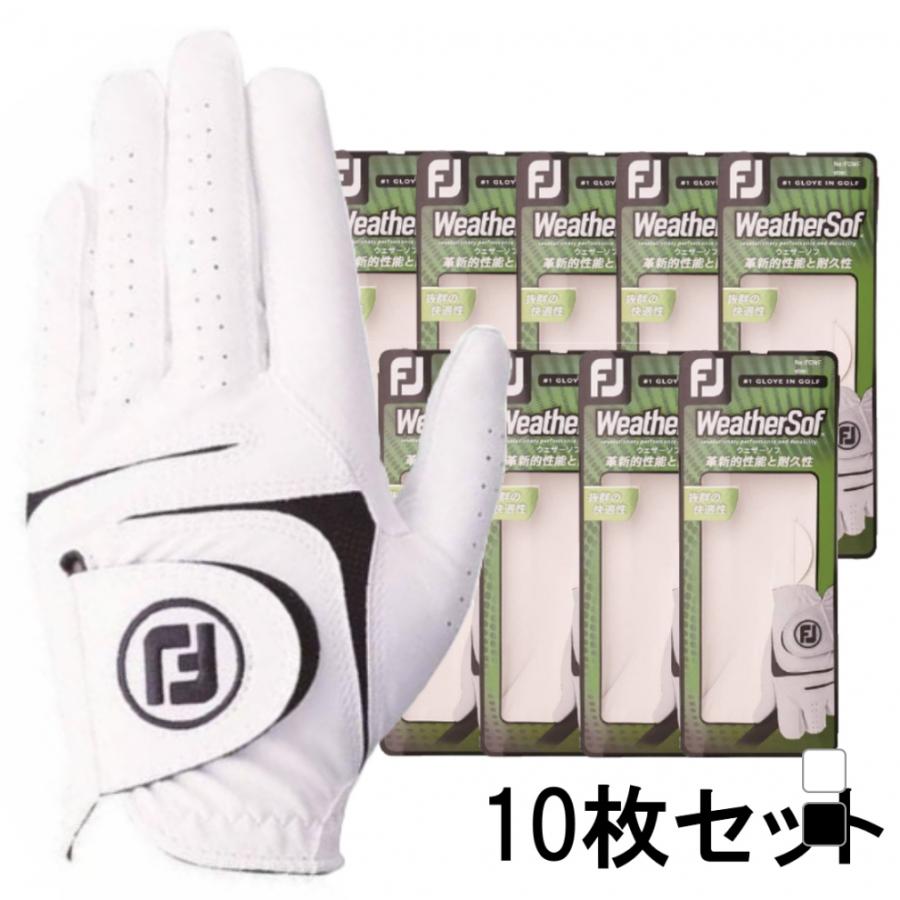 10枚セット フットジョイ 秋 冬 メンズ ゴルフグローブ 18 ウェザーソフ まとめ買い FootJoy｜alpen-group