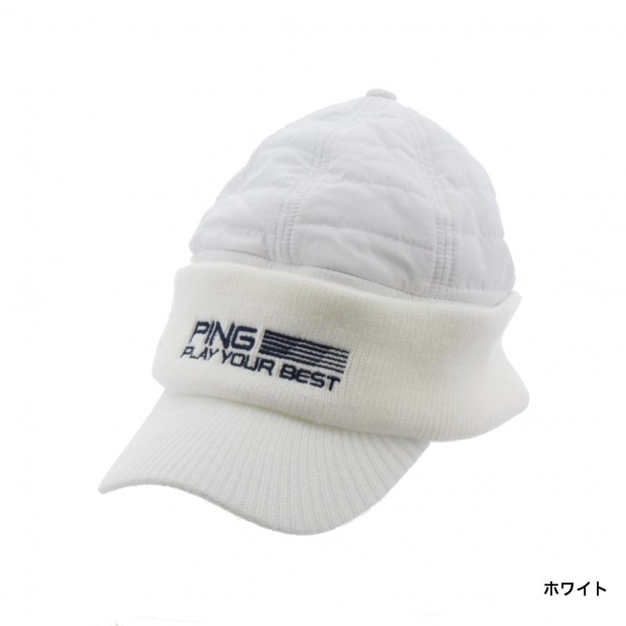 PING（ピン） ゴルフウェア キャップ 秋 冬 HW-F2414 PYB ブリムニットキャップ 37867-03 メンズ : アルペン ...