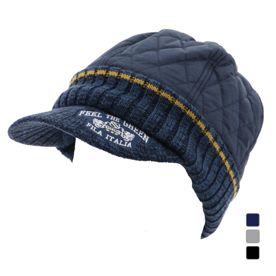 フィラ ゴルフウェア 秋 冬 ニット帽子 つば付きキルティングビーニー つば付きビーニー メンズ Fila アルペン Paypayモール店 通販 Paypayモール