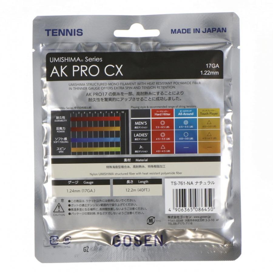 GOSEN（ゴーセン） AK PRO CX 17 ナチュラル TS761 硬式テニス