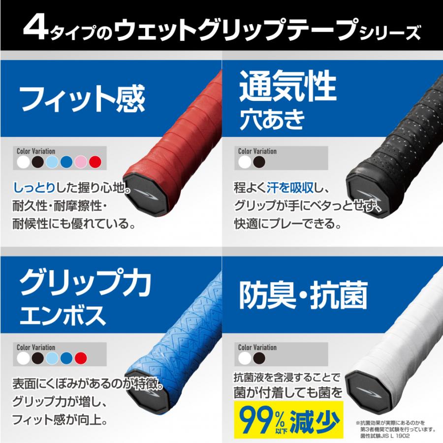 テニスグリップ TIGORA（ティゴラ） グリップテープ エンボス 滑り止め ウェット3本入