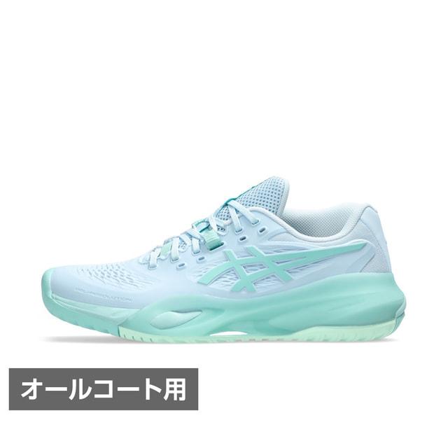アシックス GEL-RESOLUTION X ゲルレゾリューション10 1042A279 レディス テニス オールコート用シューズ : ペールブルー×イエローグリーン asics
