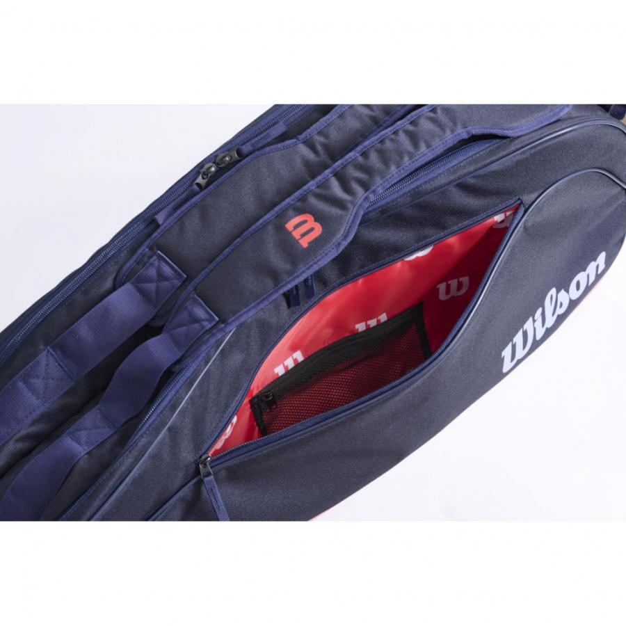 Wilson ウイルソン TEAM J 6PK NAVY Navy/Pink ラケット6本収納 Wilson ウイルソン TEAM J 6PK NAVY Navy/Pink ラケット6本収納