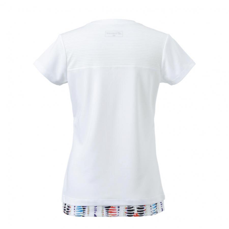 Babolat バボラ テニスウェア Tシャツ ホワイト ブラック Babolat（バボラ） レディス テニス 半袖Tシャツ PURE SHORT SLEEVE