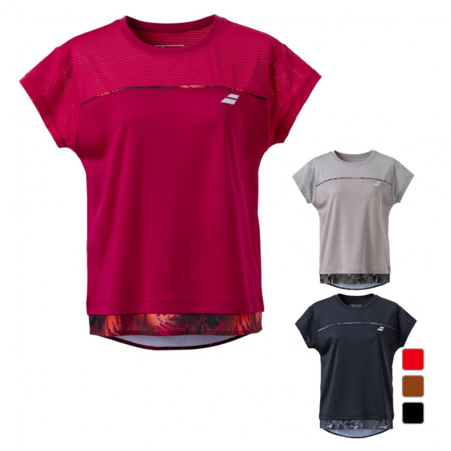 Babolat（バボラ） レディス テニス 半袖Tシャツ PURE SHORT SLEEVE