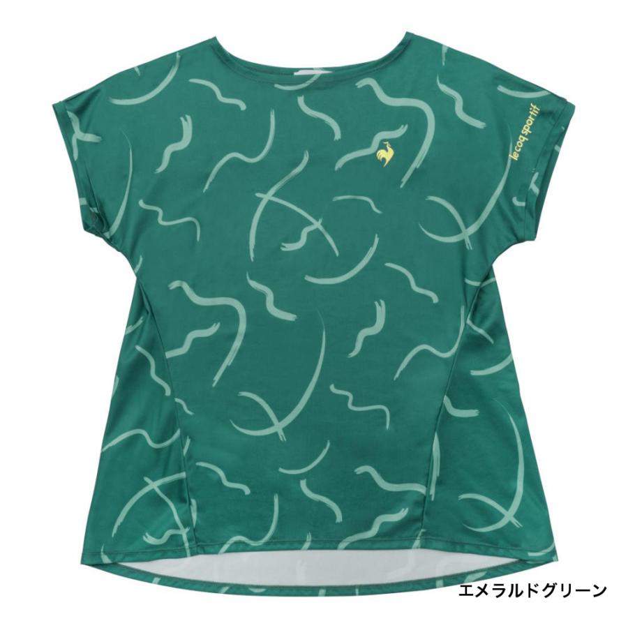 ルコックスポルティフ テニスウェア 半袖ＴシャツQTMSJA10緑 メンズL新品 le coq sportif（ルコックスポルティフ） ルコック レディス テニス