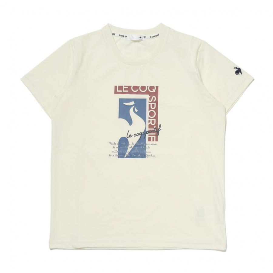 ルコックスポルティフ テニスウェア 半袖ＴシャツQTMSJA10白 メンズL新品 le coq sportif（ルコックスポルティフ） ルコック レディス テニス