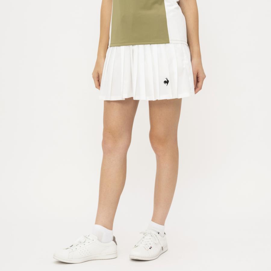 ☘️✨️人気✨️ルルレモン スコート ティアード フレア 白 テニス ゴルフ le coq sportif（ルコックスポルティフ） ルコック レディス テニス